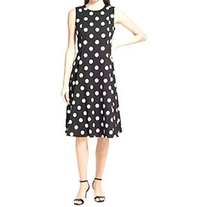 East 5th Woman Brown/White Polka Dot Flattering Dress 97% Cotton 3% Spandex  18W